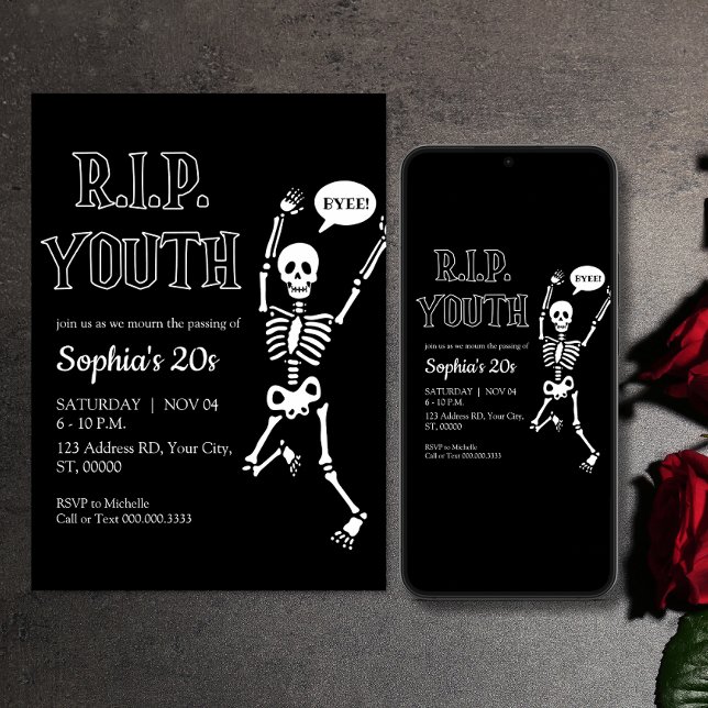 Convites Funeral para minha Juventude, RIP 20's (Criador carregado)