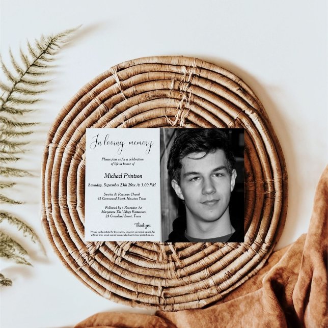 Convites Funeral, serviço memorial, celebração da vida (Criador carregado)