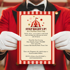 Convites FunHaus Circus Party Big-Top