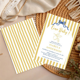 Convites Funky Ciao Baby Hand Drawn Italian Baby Shower 