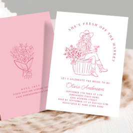 Convites Funky Fresco do Chá de panela de Mercado