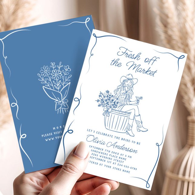 Convites Funky Fresco do Chá de panela de Mercado (Criador carregado)