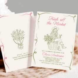 Convites Funky Fresco do Chá de panela de Mercado