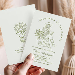 Convites Funky Fresco do Chá de panela de Mercado