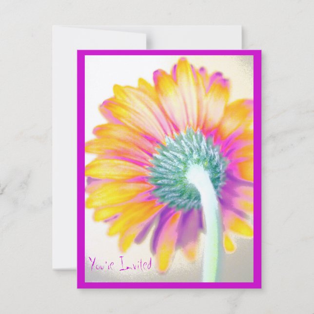 Convites Funky Gerbera (Frente)