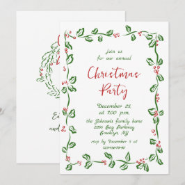 Convites Funky Hand Drake Festa de Natal Whimsical