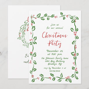 Convites Funky Hand Drake Festa de Natal Whimsical