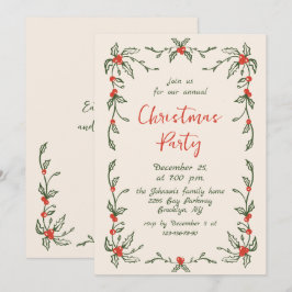 Convites Funky Hand Drake Festa de Natal Whimsical