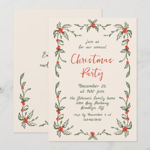 Convites Funky Hand Drake Festa de Natal Whimsical