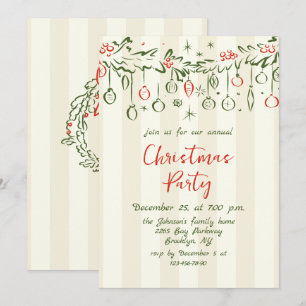 Convites Funky Hand Drake Festa de Natal Whimsical