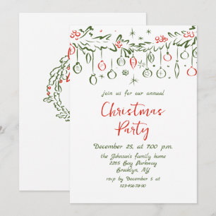 Convites Funky Hand Drake Festa de Natal Whimsical