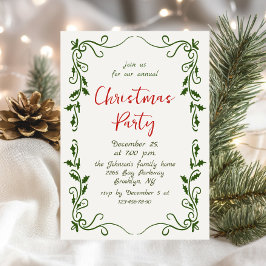 Convites Funky Hand Drake Festa de Natal Whimsical