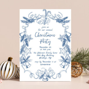 Convites Funky Hand Drake Festa de Natal Whimsical