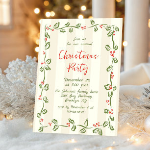 Convites Funky Hand Drake Festa de Natal Whimsical