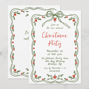 Convites Funky Hand Drake Festa de Natal Whimsical