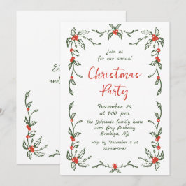 Convites Funky Hand Drake Festa de Natal Whimsical