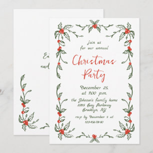 Convites Funky Hand Drake Festa de Natal Whimsical