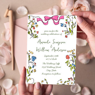 Convites Funky Hand Drawn Retro Casamento