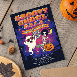 Convites Funky Retro Groovy Ghoul Gala Disco Halloween 