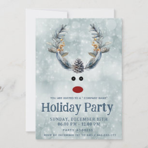 Convites Funny boho pine cone rendeeiro feriado