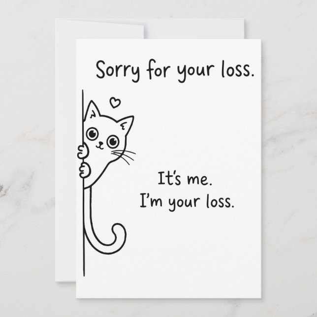 Convites Funny Cat Loss Card - Snarky Cat Sympathy Humor (Frente)