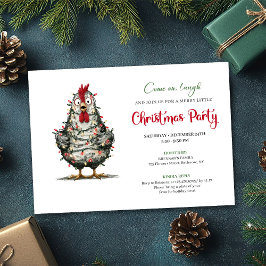 Convites Funny Chicken Minimalist Holiday Party Printable
