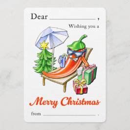 Convites Funny Chili Merry Christmas Fill-in By Hand Cute