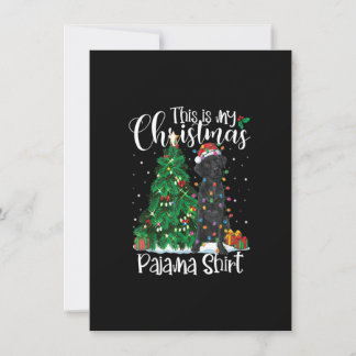 Convites Funny Christmas Black Lab Dog Labrador Pajama Dog