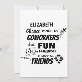 Convites Funny COWORKER Deixando Boa sorte, amigo