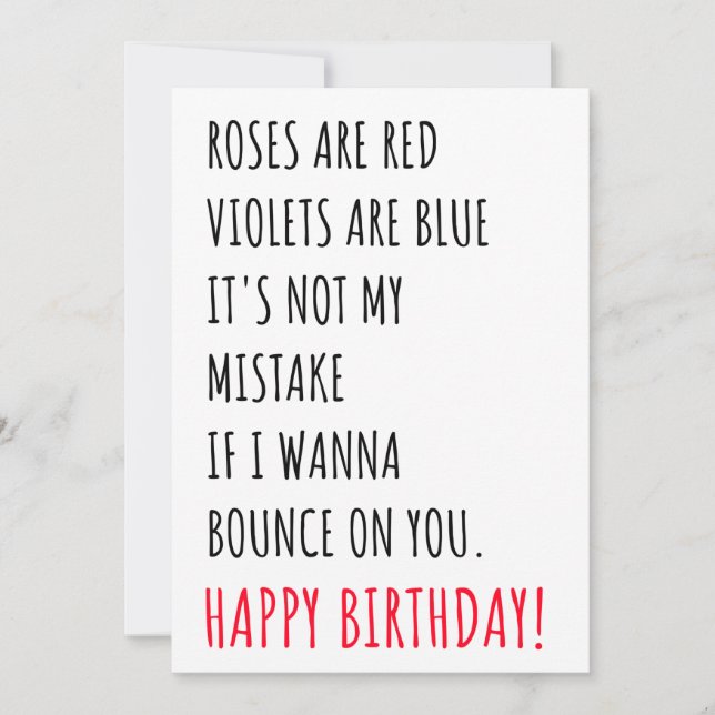 Convites Funny Dirty Happy Birthday Card for Him (Frente)