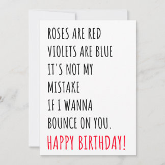 Convites Funny Dirty Happy Birthday Card for Him