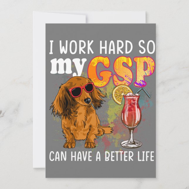 Convites Funny German Shorthaired Pointer Gifts GSP Lover (Frente)