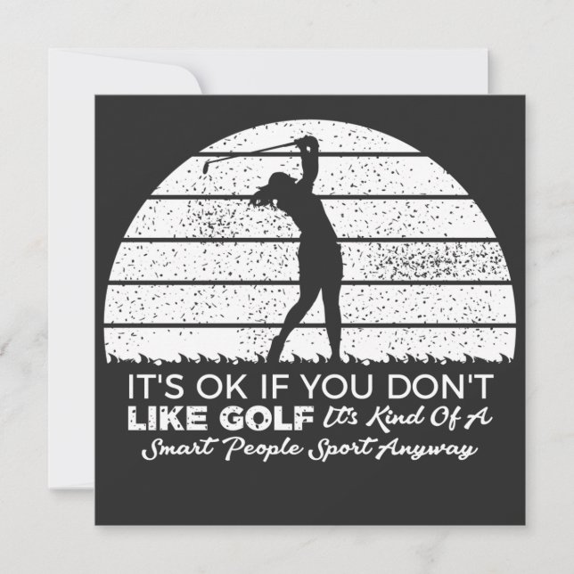 Convites funny golf sayings golfing quote (Frente)