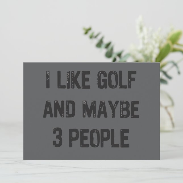 Convites Funny Golfing Sarcastic Sayings Golf  (Em pé/Frente)