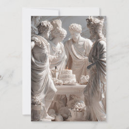 Convites Funny Greek Statue Birthday Party Invitation