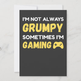 Convites Funny Grumpy Gamer Quote Design