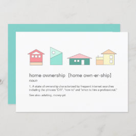 Convites Funny Home Ownership Definição de família