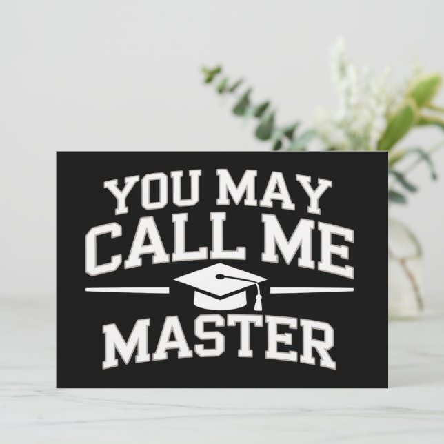 Convites Funny Masters Degree MBA Education Graduation (Em pé/Frente)