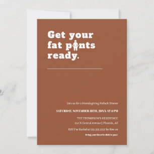 Convites Funny Modern Terracotta Festa de Janto de Ação de 