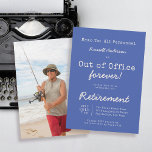 Convites Funny Out Office Forever Retirement Party<br><div class="desc">Para um senso memorável, este engraçado convite de festas de aposentadoria certamente trará um sorriso. Ele apresenta o texto do estilo de memo retrô em uma fonte antiga do estilo de máquina de escrever que lembra os dias passados, anunciando que a aposentadoria estará fora do escritório para sempre! O verso...</div>