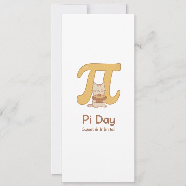 Convites Funny Pi Day Animal with Pie – Math Lover Gift (Frente)