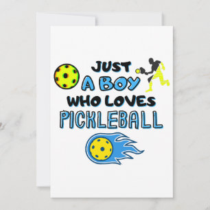 Convites Funny Pickleball Player Just A Boy Who Loves Pickl
