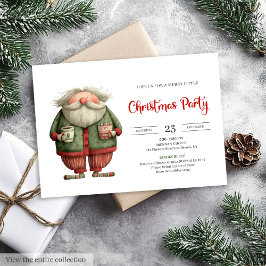 Convites Funny Santa Claus Editable Office Celebration