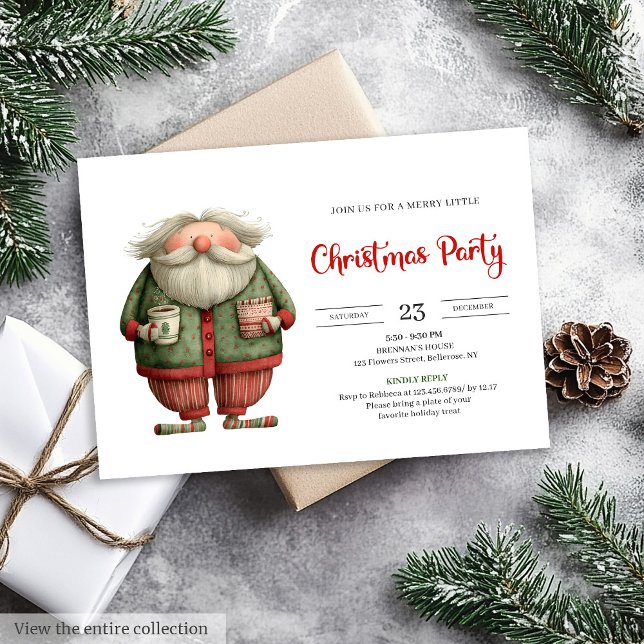 Convites Funny Santa Claus Editable Office Celebration  (Funny Santa Claus Editable Office Celebration Invite

)