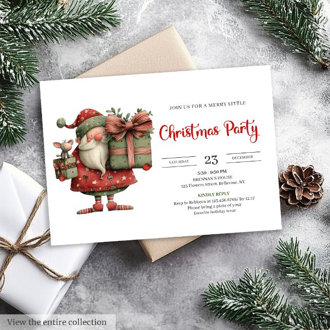 Convites Funny Santa Claus Modern Chic Office Style Invites (Funny Santa Claus Modern Chic Office Style Invitation

)