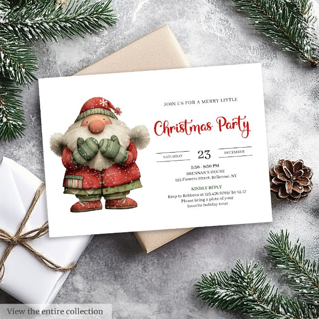 Convites Funny Santa Claus Playful Editable Digital Party  (Funny Santa Claus Playful Editable Digital Party Invite

)