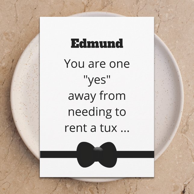 Convites Funny Tux Will You Be My Best Man Digital Card (Criador carregado)