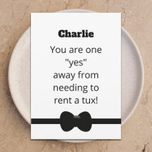 Funny Tux Will You Be My Groomsman Digital Card