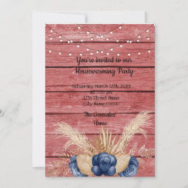 Convites Fusível Rustic Dusty Flowers de Madeira Fusível pa