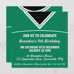 Convites Futebol Jersey Themed Party Invite Modelo, LAX